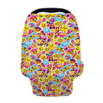 Smiley Faces Emoji Pattern Print Baby Seat Cover