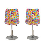 Smiley Faces Emoji Pattern Print Bar Stool Covers