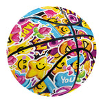 Smiley Faces Emoji Pattern Print Basketball