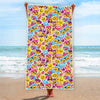 Smiley Faces Emoji Pattern Print Beach Towel