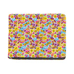 Smiley Faces Emoji Pattern Print Bifold Wallet