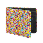 Smiley Faces Emoji Pattern Print Bifold Wallet