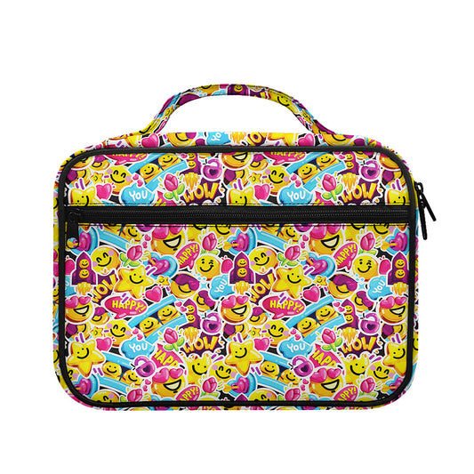 Smiley Faces Emoji Pattern Print Briefcase Bible Bag