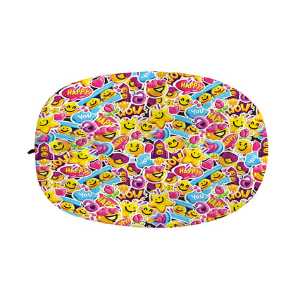 Smiley Faces Emoji Pattern Print Car Side Mirror Covers