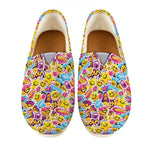 Smiley Faces Emoji Pattern Print Casual Shoes