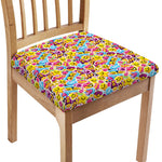 Smiley Faces Emoji Pattern Print Chair Cushion Cover