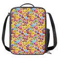 Smiley Faces Emoji Pattern Print Crossbody Lunch Bag