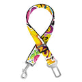 Smiley Faces Emoji Pattern Print Dog Seat Belt