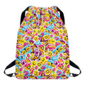 Smiley Faces Emoji Pattern Print Drawstring Backpack