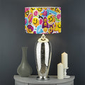 Smiley Faces Emoji Pattern Print Drum Lamp Shade