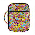 Smiley Faces Emoji Pattern Print Front Pocket Bible Bag