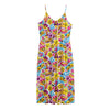 Smiley Faces Emoji Pattern Print Jersey Midi Cami Dress