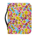 Smiley Faces Emoji Pattern Print Leather Bible Cover