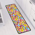 Smiley Faces Emoji Pattern Print Long Kitchen Mat