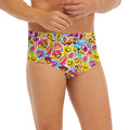 Smiley Faces Emoji Pattern Print Men's Briefs