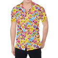 Smiley Faces Emoji Pattern Print Men's Shirt