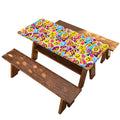 Smiley Faces Emoji Pattern Print Picnic Table Cover
