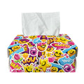 Smiley Faces Emoji Pattern Print Rectangle Tissue Box Cover
