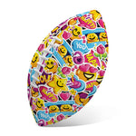 Smiley Faces Emoji Pattern Print Rugby Ball