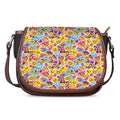 Smiley Faces Emoji Pattern Print Saddle Bag