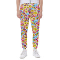 Smiley Faces Emoji Pattern Print Joggers