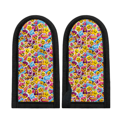 Smiley Faces Emoji Pattern Print Skillet Handle Cover