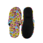 Smiley Faces Emoji Pattern Print Slippers
