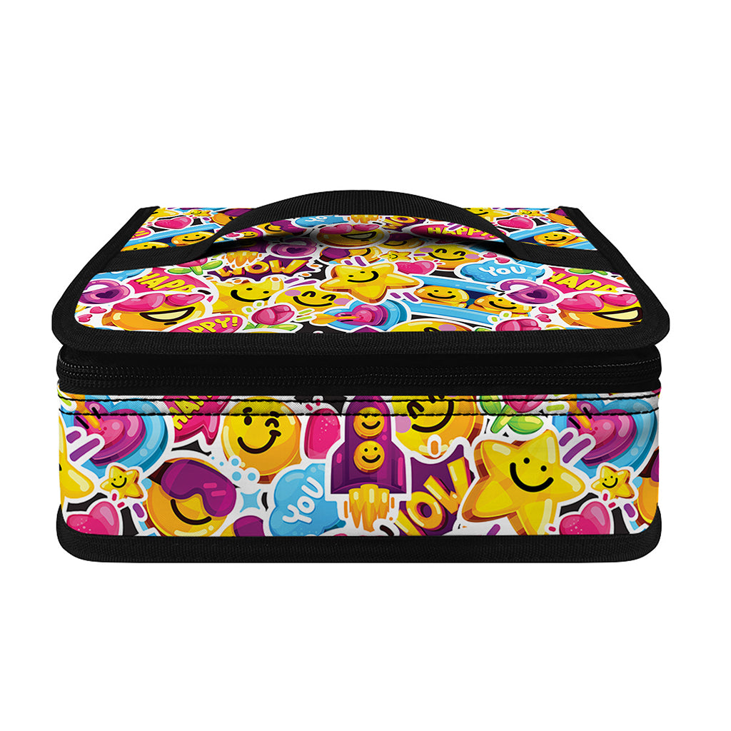 Smiley Faces Emoji Pattern Print Small Lunch Bag