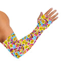 Smiley Faces Emoji Pattern Print Sun Protection Arm Sleeves