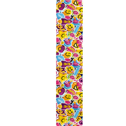 Smiley Faces Emoji Pattern Print Table Runner
