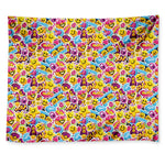 Smiley Faces Emoji Pattern Print Tapestry