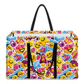 Smiley Faces Emoji Pattern Print Utility Tote Bag