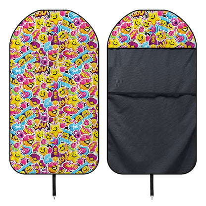 Smiley Faces Emoji Pattern Print Waterproof Car Seat Cover