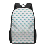 Smiley Shark Pattern Print 17 Inch Backpack