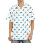 Smiley Shark Pattern Print Aloha Shirt