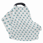 Smiley Shark Pattern Print Baby Seat Cover