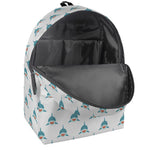 Smiley Shark Pattern Print Backpack
