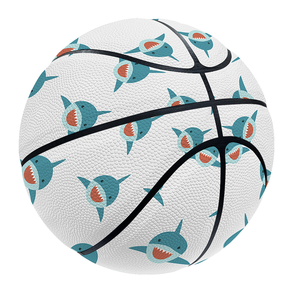 Smiley Shark Pattern Print Basketball