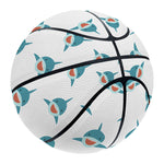 Smiley Shark Pattern Print Basketball