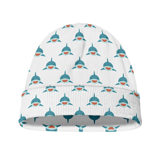 Smiley Shark Pattern Print Beanie