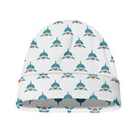 Smiley Shark Pattern Print Beanie