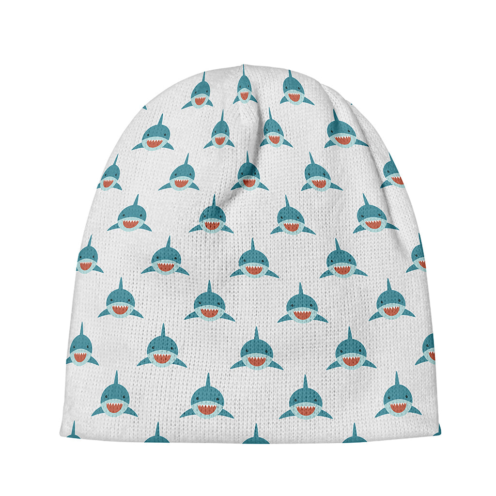 Smiley Shark Pattern Print Beanie