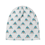 Smiley Shark Pattern Print Beanie