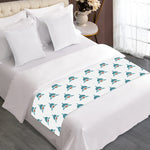 Smiley Shark Pattern Print Bed Runner