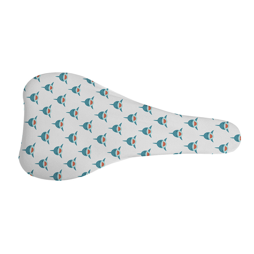 Smiley Shark Pattern Print Bicycle Seat Cover