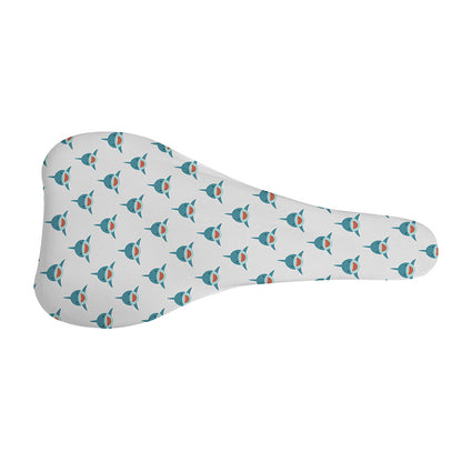 Smiley Shark Pattern Print Bicycle Seat Cover