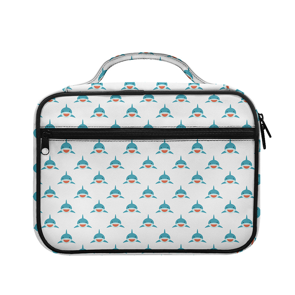 Smiley Shark Pattern Print Briefcase Bible Bag