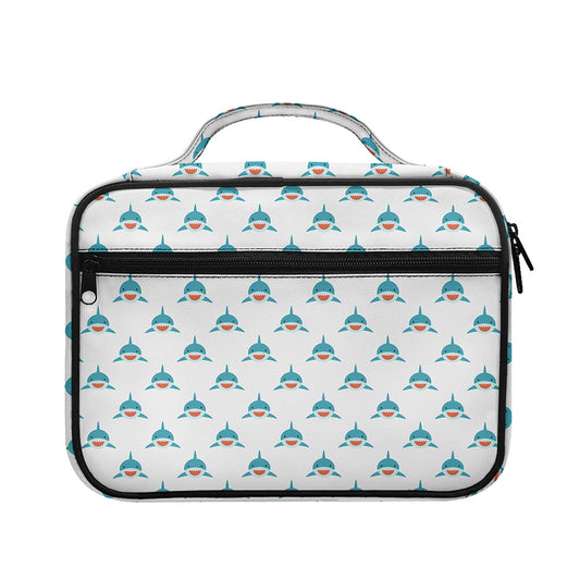 Smiley Shark Pattern Print Briefcase Bible Bag