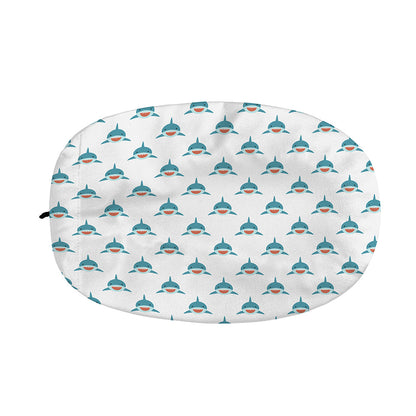 Smiley Shark Pattern Print Car Side Mirror Covers