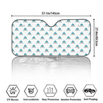 Smiley Shark Pattern Print Car Windshield Sun Shade